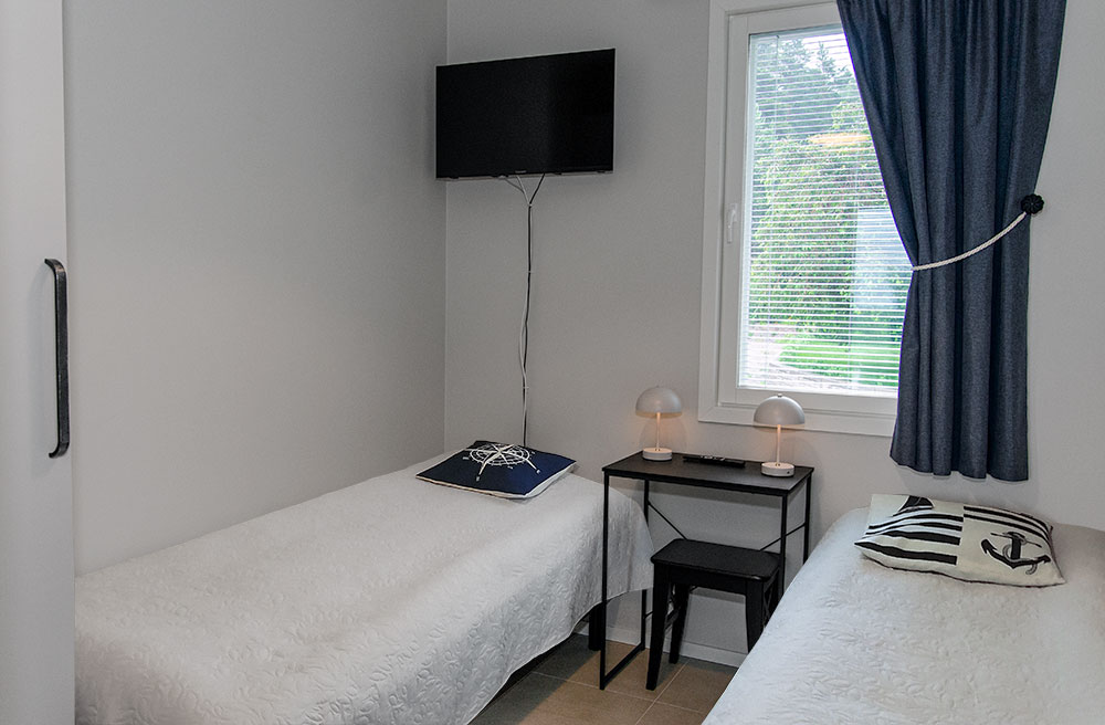 Villa Bastun makuuhuoneissa on oma televisio
