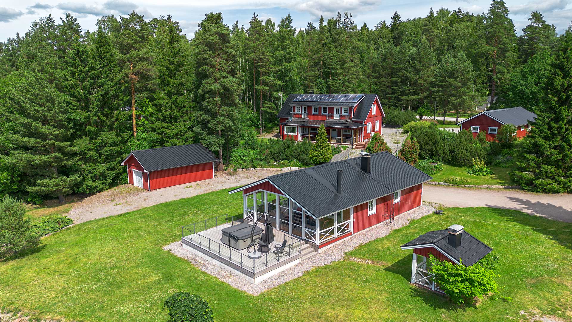 Blomvik ja Blomkulla ilmasta kuvattuna