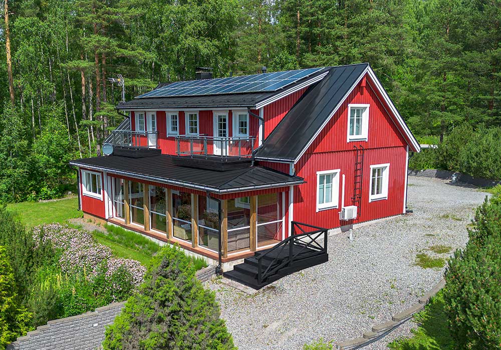 Villa Blomkulla ilmasta kuvattuna